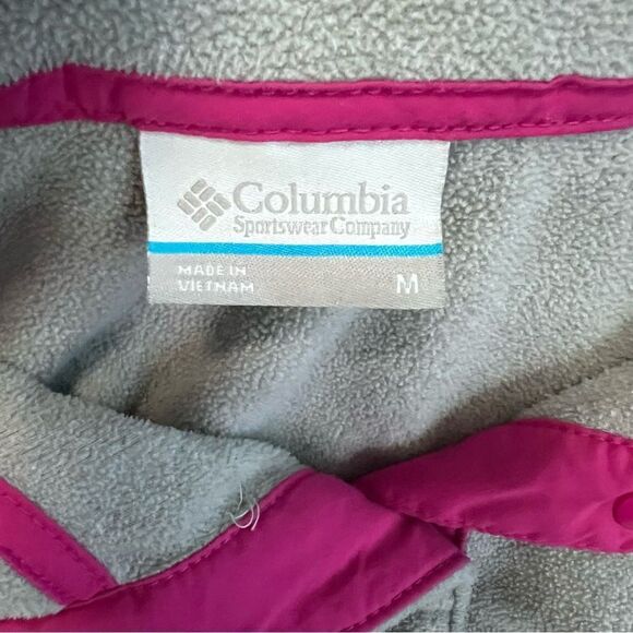 Columbia Gray/Purple Snap Pullover Sweatshirt Size M - Picture 5 of 6